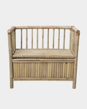 Banc enfant Bambou Bloomingville avec assise rabattable et rangement intégré