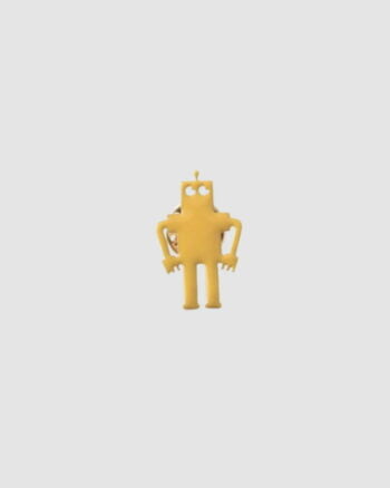 Pin’s Marty Titlee – bijou fantaisie robot en laiton doré