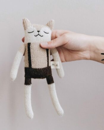 Doudou Faon Salopette Main Sauvage en baby alpaga