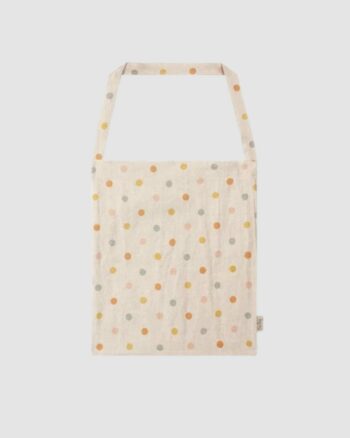 Tote bag Maileg pois multicolores – Sac en lin 33 cm