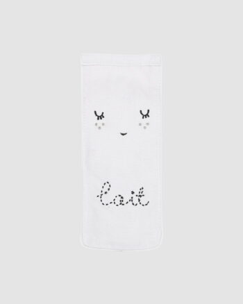 Trousse Brique de lait Emile et Ida en coton blanc brodé