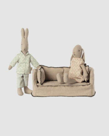 canapé miniature couch souris lapin lin bois maileg