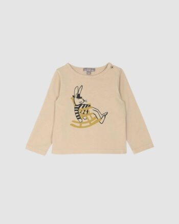 Tee-shirt pancake bébé Emile et Ida – Lapin sur chaise à bascule – vue produit