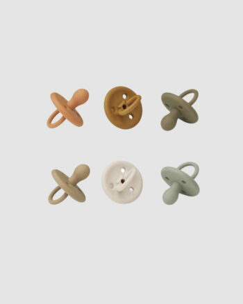 Lot de 6 tétines Liewood Golden Caramel Multi Mix – Silicone – 0-6 mois