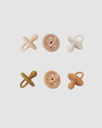 Lot de 6 tétines Liewood Rose Multi Mix en silicone – 0-6 mois