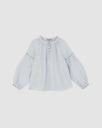 Blouse Écolier bébé à carreaux – manches bouffantes – Emile et Ida