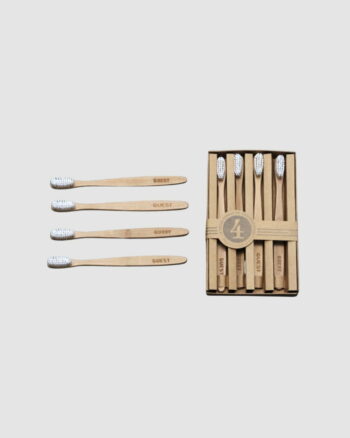 Set de 4 brosses à dents en bambou Guest – Atlantic Folk