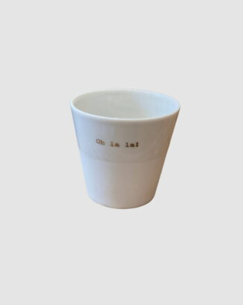 tasse oh la la sophie masson en porcelaine blanche