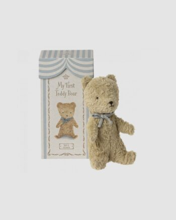 premier ours Maileg couleur sable avec boîte illustrée personnalisable