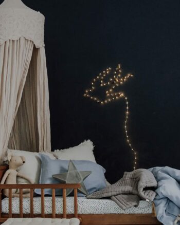 Lampe Swallow Or Lights and Dreams – veilleuse murale LED hirondelle