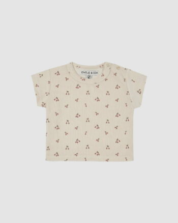Tee-shirt éponge Émile et Ida enfant motif griotte violet