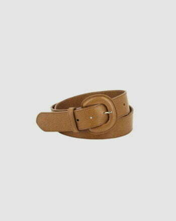 Ceinture large en cuir camel avec boucle recouverte – Herbert Frère Sœur