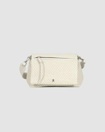 Sac Module Perfo Crème en cuir de vachette perforé Craie