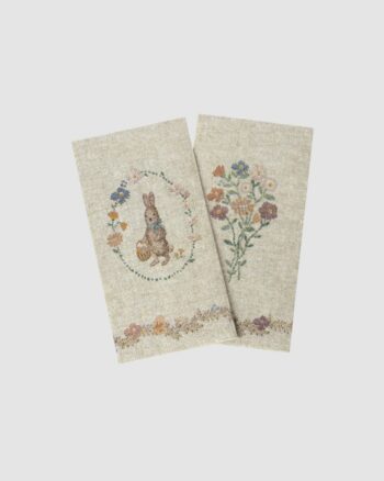 serviettes Maileg lapin de Pâques avec motifs floraux