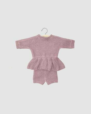 Babies - Ensemble Félicie - Tricot Rose Thé - Minikane