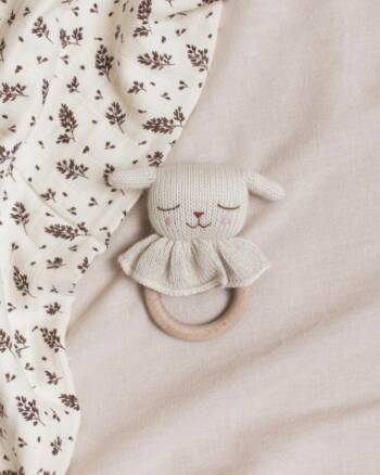 Anneau de dentition - Agneau Blanc - Main Sauvage