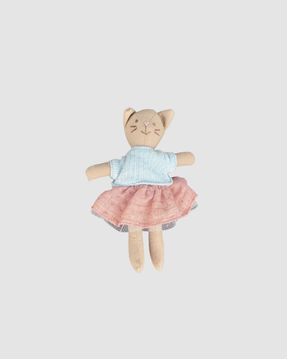 Animal Friend - Doll - Coton - Chat Rose - Bloomingville