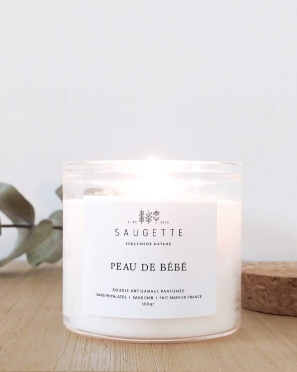 Bougie - Peau de bébé - 100g - Saugette