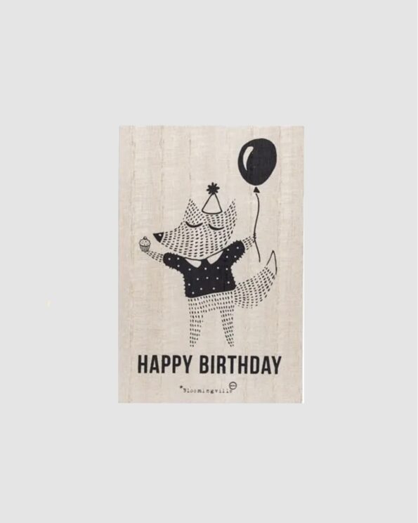 Carte - Happy Birthday - Bois - Bloomingville