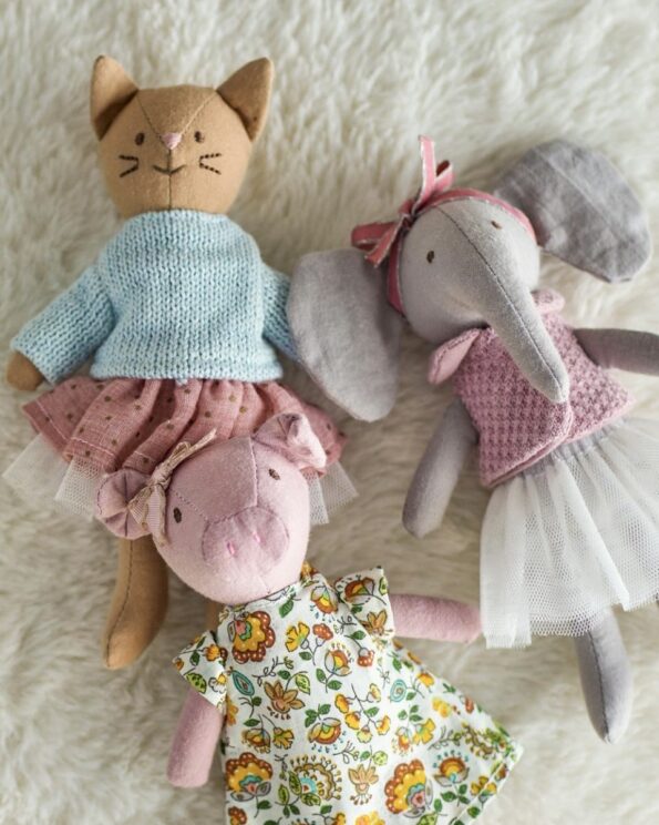 Animal Friend - Doll - Coton - Éléphant Rose - Bloomingville