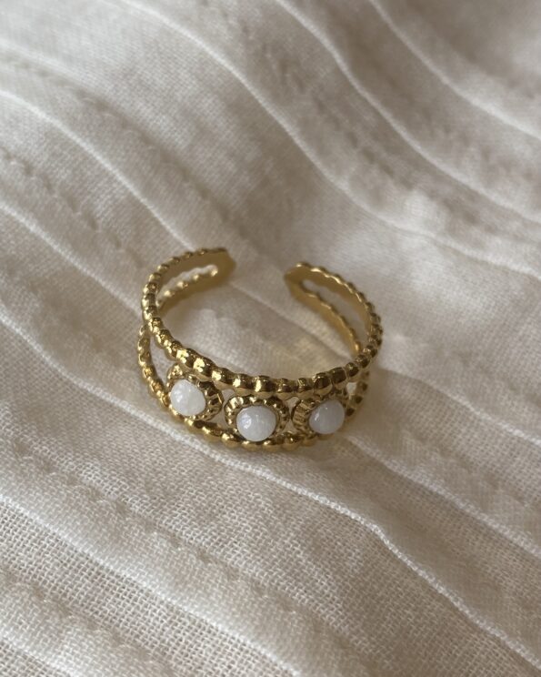 Bague - Royale - Blanche - Acier Inoxydable