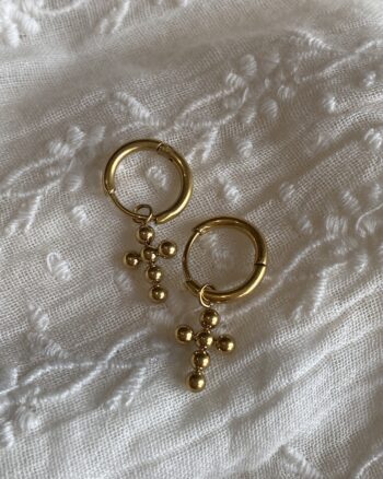 Boucles d'oreilles - Croix Divine - Acier Inoxydable