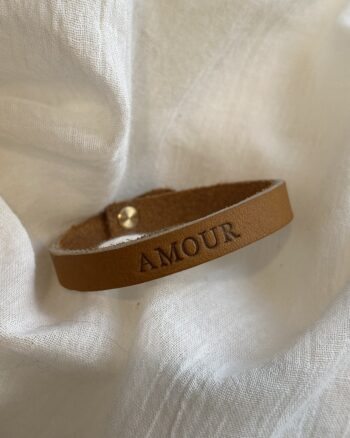 Bracelet - Amour - Camel - Cuir