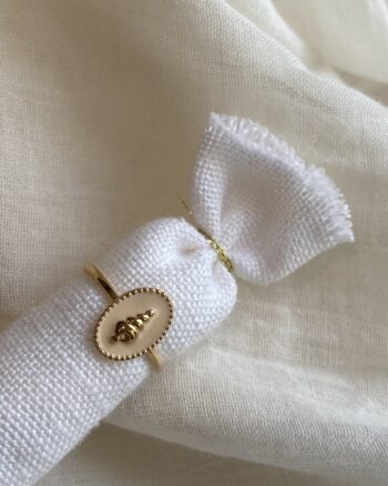 Bague - Caren - Rose pale - Plaqué Or