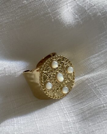 Bague - Garance - Blanche - Acier Inoxydable