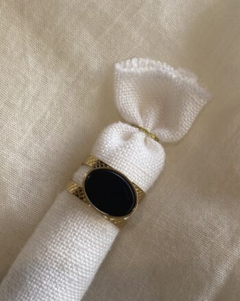Bague - Estelle - Noir - Acier Inoxydable