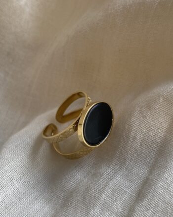 Bague - Estelle - Noir - Acier Inoxydable