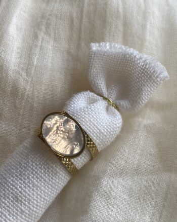 Bague - Estelle - Blanc - Acier Inoxydable
