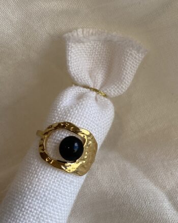 Bague - Ariel - Noir - Acier Inoxydable