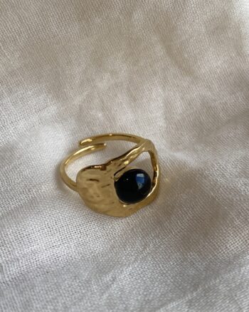 Bague - Ariel - Noir - Acier Inoxydable