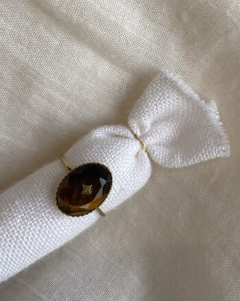 Bague - Carine - Oeil de tigre - Acier Inoxydable