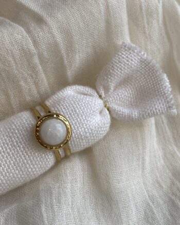 Bague - Laura - Blanc - Acier Inoxydable