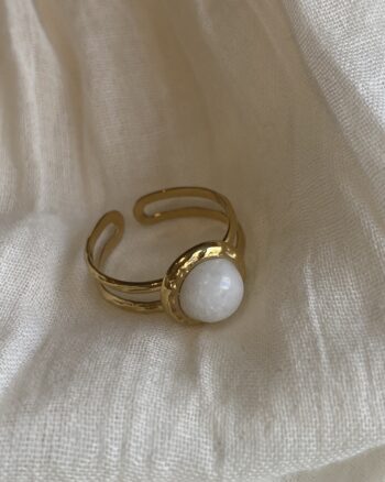 Bague - Laura - Blanc - Acier Inoxydable