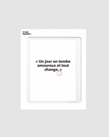 Affiche - Un jour on tombe amoureux - 30 x 40 - Image Republic