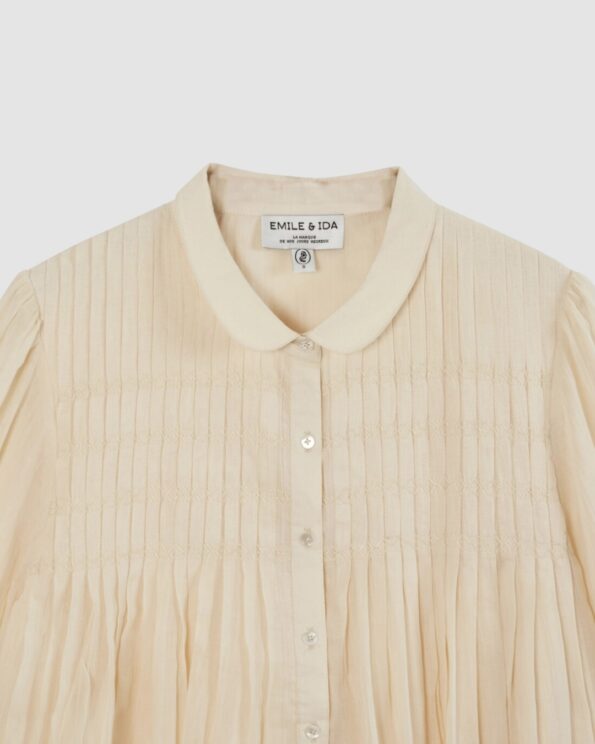 Blouse - Écru - Coton - Femme - Émile et Ida