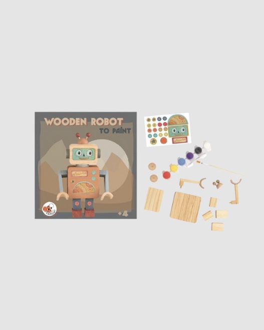 Jeu - Robot en bois à peindre - Egmont Toys