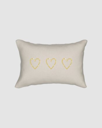 Petit coussin - Coeurs - Lurex Doré - Bobbin & Tricot