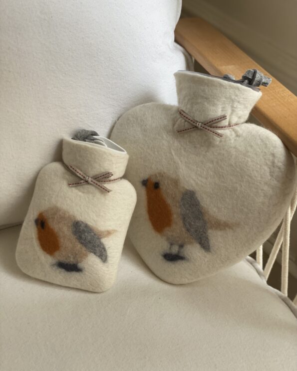 Bouillotte - Robin - Fond Blanc - Petit - Dorothee Lehnen
