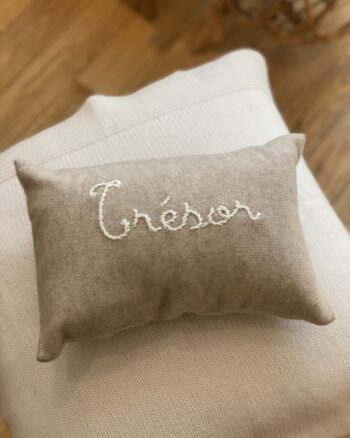 Petit coussin - Trésor - Ivoire - Bobbin & Tricot