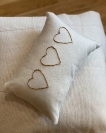 Petit coussin - Coeurs - Lurex Doré - Bobbin & Tricot