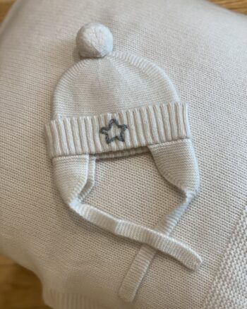 Bonnet tibétain - Cachemire - Étoile - Gris - Bobbin & Tricot