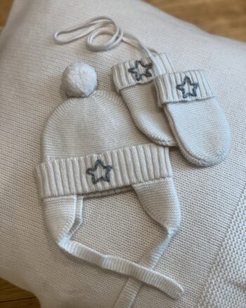 Bonnet tibétain - Cachemire - Étoile - Gris - Bobbin & Tricot