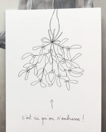 Carte - Voeux Gui - Papillonnage