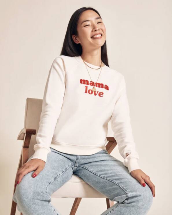 Sweat - Mama Love - Écru - Émoi Émoi