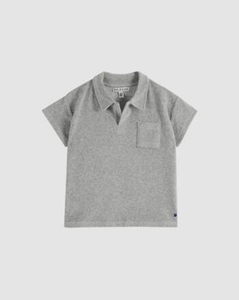 Polo - Éponge - Gris Chine Uni - Enfant - Émile et Ida