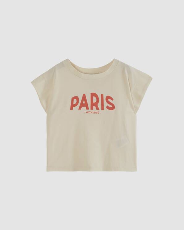 Tee-shirt - Paris - Coton Bio - Écru - Enfant - Émile et Ida